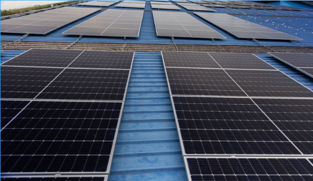 Industrial solar installation
